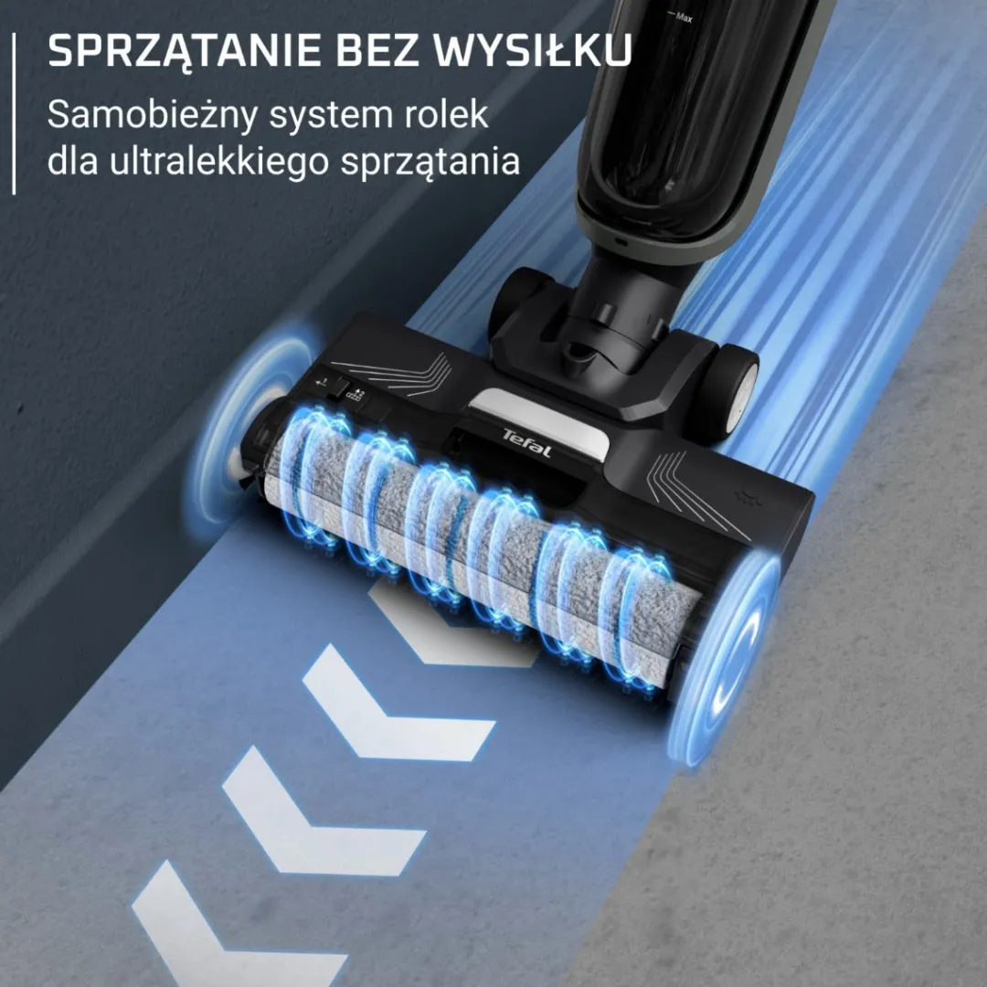 Bezprzewodowy odkurzacz myjący Tefal X-Clean 4, 50 min, samoczyszczenie