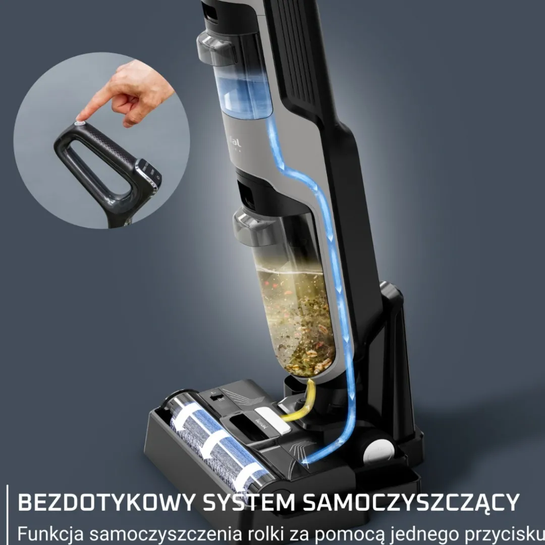 Bezprzewodowy odkurzacz myjący Tefal X-Clean 4, 50 min, samoczyszczenie