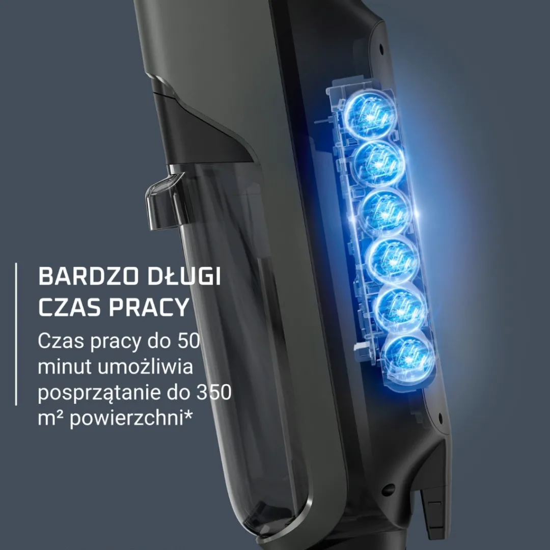 Bezprzewodowy odkurzacz myjący Tefal X-Clean 4, 50 min, samoczyszczenie