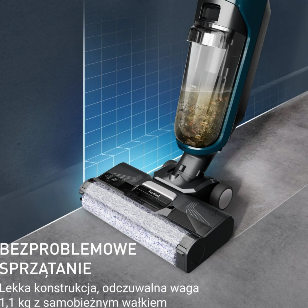 Bezprzewodowy odkurzacz myjący Tefal X-Clean 2, 30 min, samoczyszczenie