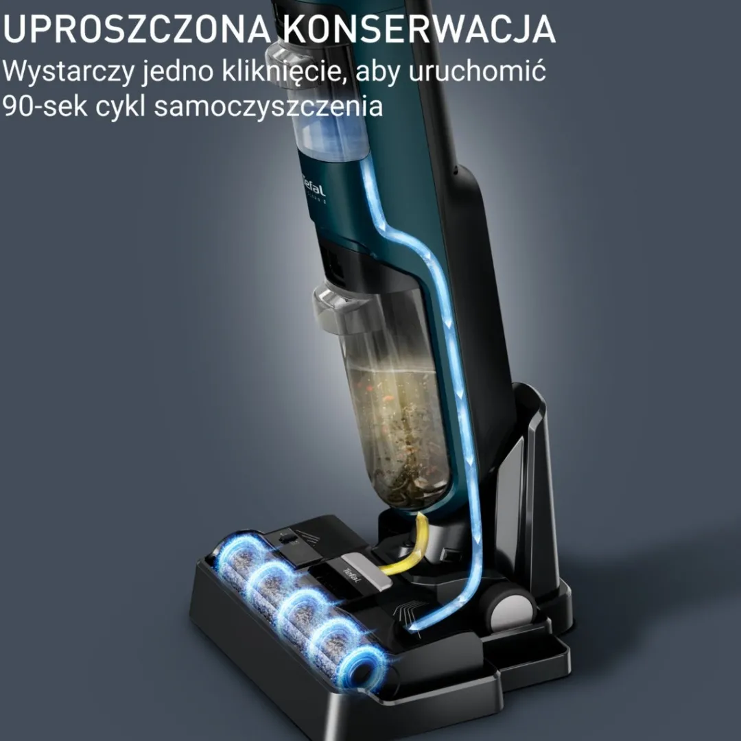 Bezprzewodowy odkurzacz myjący Tefal X-Clean 2, 30 min, samoczyszczenie
