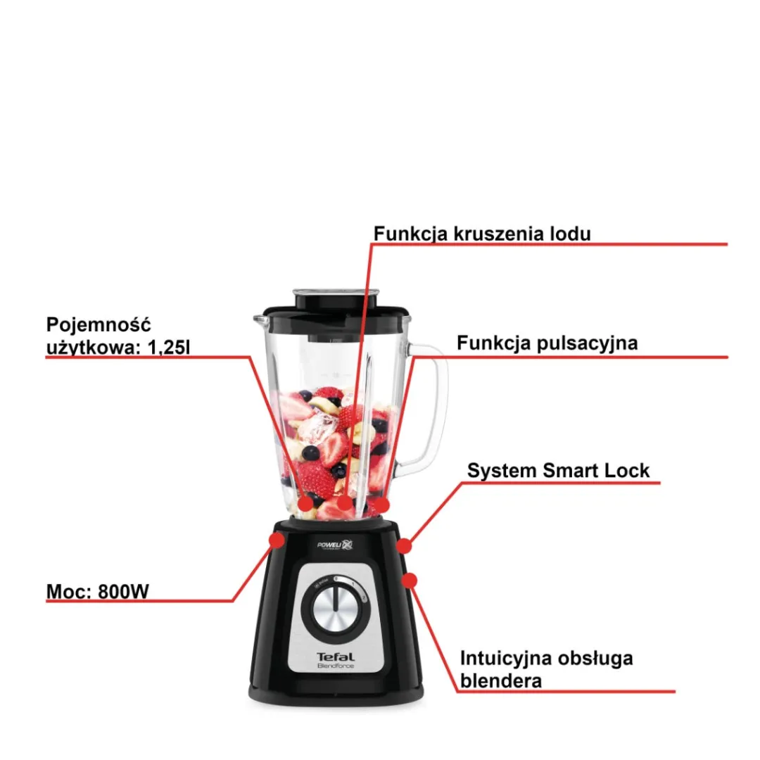 Blender kielichowy, Blendforce BL4358, 800W, kruszenie lodu