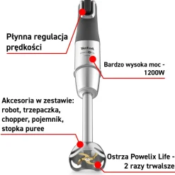 Blender ręczny, Infini Force Pro HB95LD, 1200W, kielich, trzepaczka