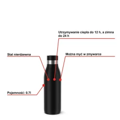 Butelka Termiczna TEFAL BLUDROP 0,7L czarny