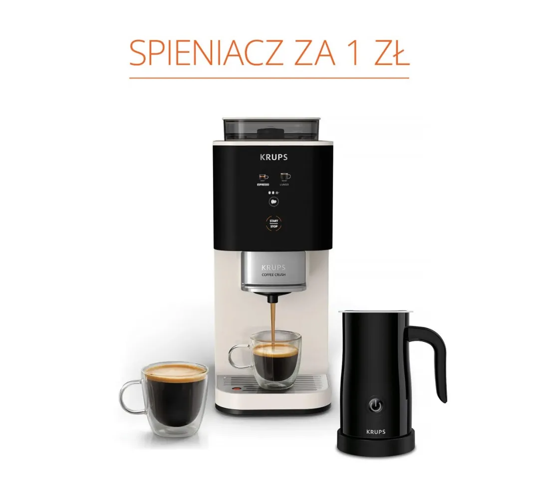 Ekspres do kawy ciśnieniowy KRUPS Coffee Crush kolbowy z młynkiem
