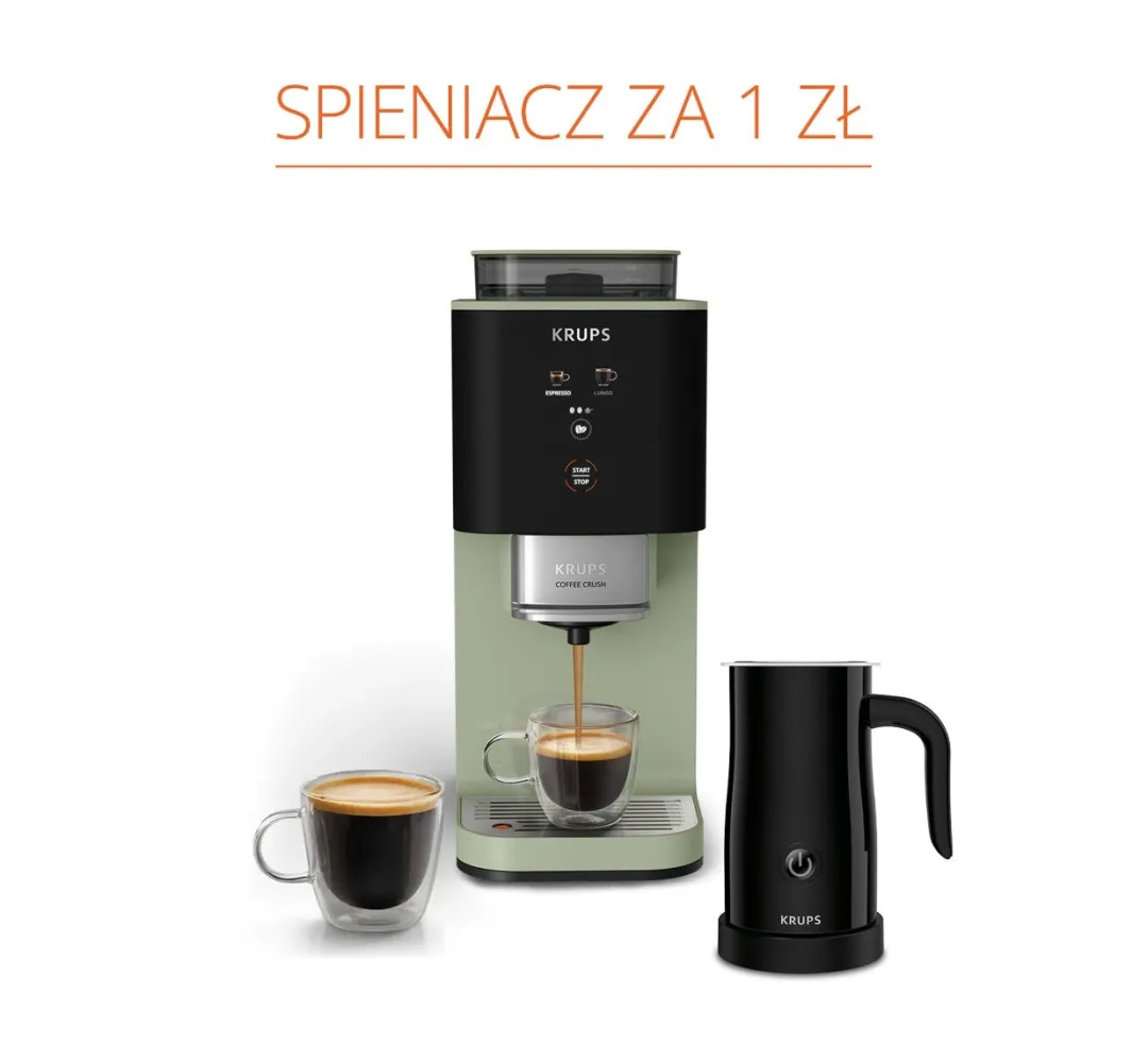 Ekspres do kawy ciśnieniowy KRUPS Coffee Crush kolbowy z młynkiem