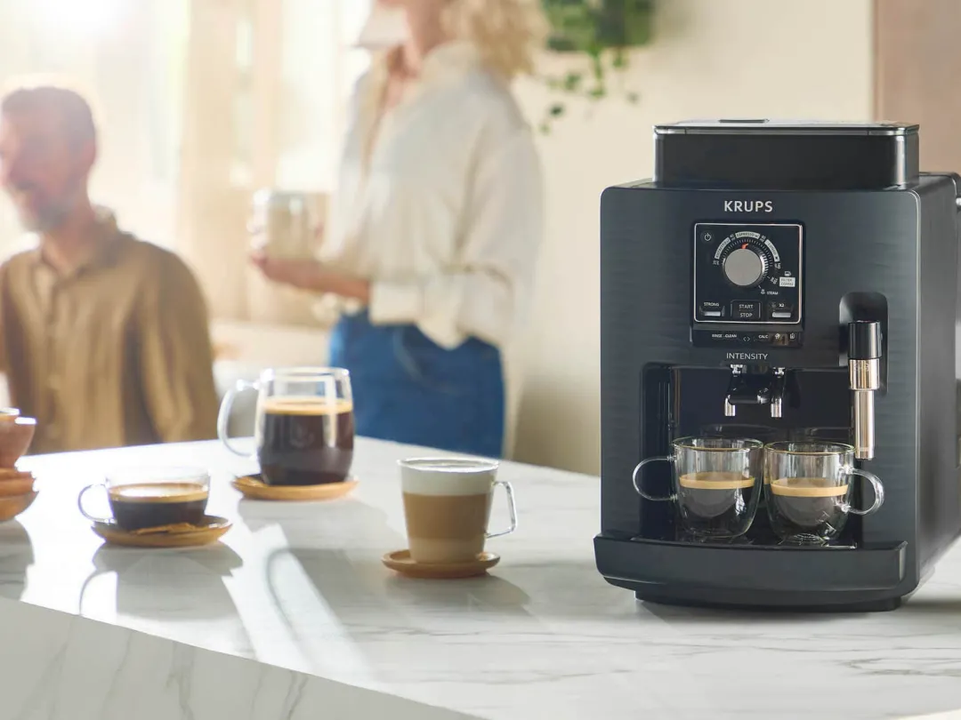 Ekspres do kawy ciśnieniowy KRUPS INTENSITY BLACK COFFEE EA5008 z młynkiem