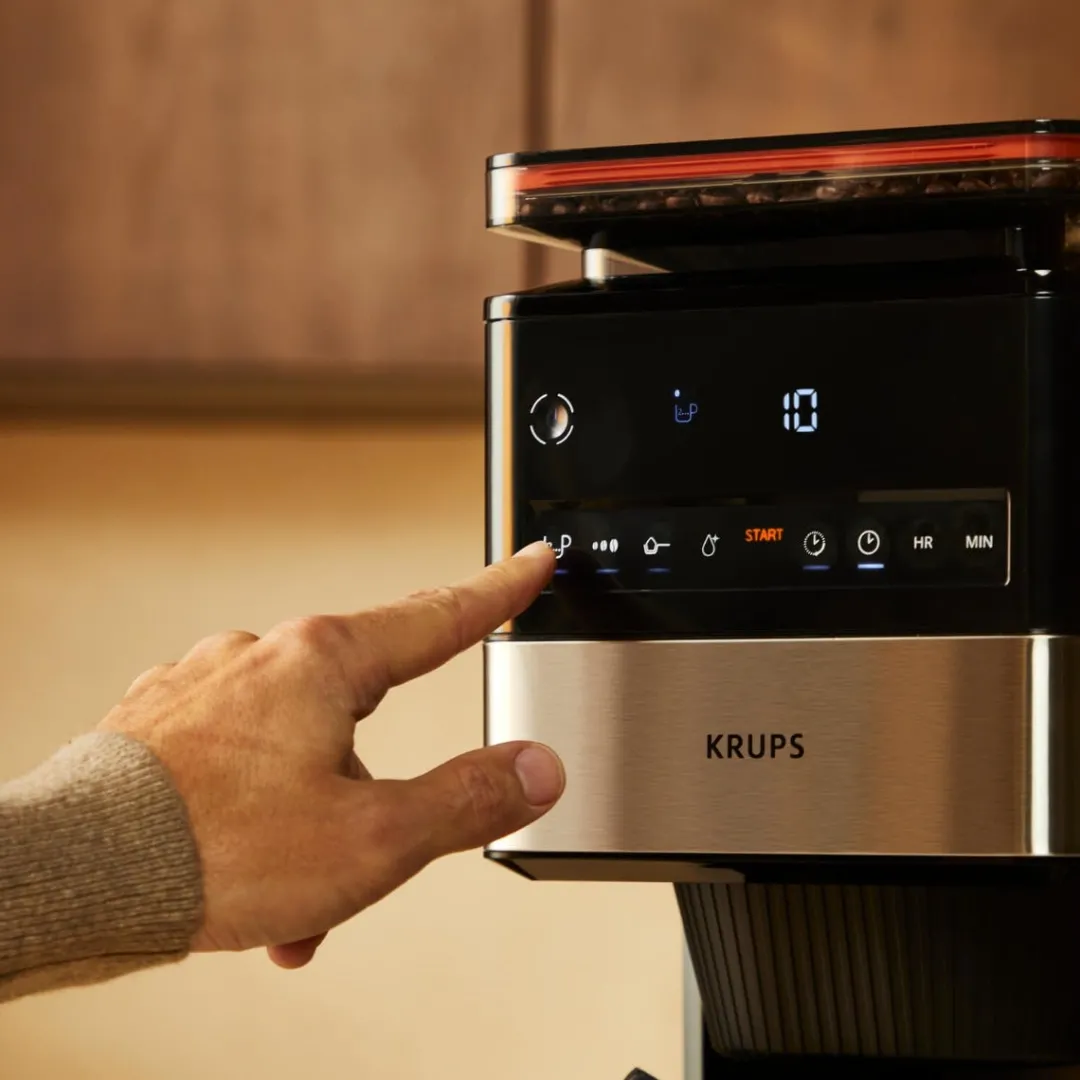 Ekspres przelewowy ze stalowym młynkiem KRUPS GRIND&BREW XL KM8428
