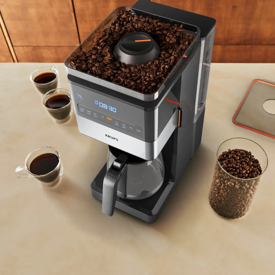 Ekspres przelewowy ze stalowym młynkiem KRUPS GRIND&BREW XL KM8428