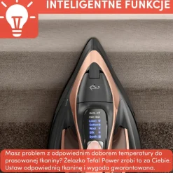 Żelazko parowe, Tefal Power, 3200W, mocne, automatyczne wyłączanie