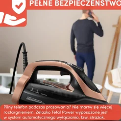 Żelazko parowe, Tefal Power, 3200W, mocne, automatyczne wyłączanie