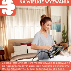 Żelazko parowe, Tefal Ultimate Pure, mocne, automatyczne wyłączanie, ochrona ubrań