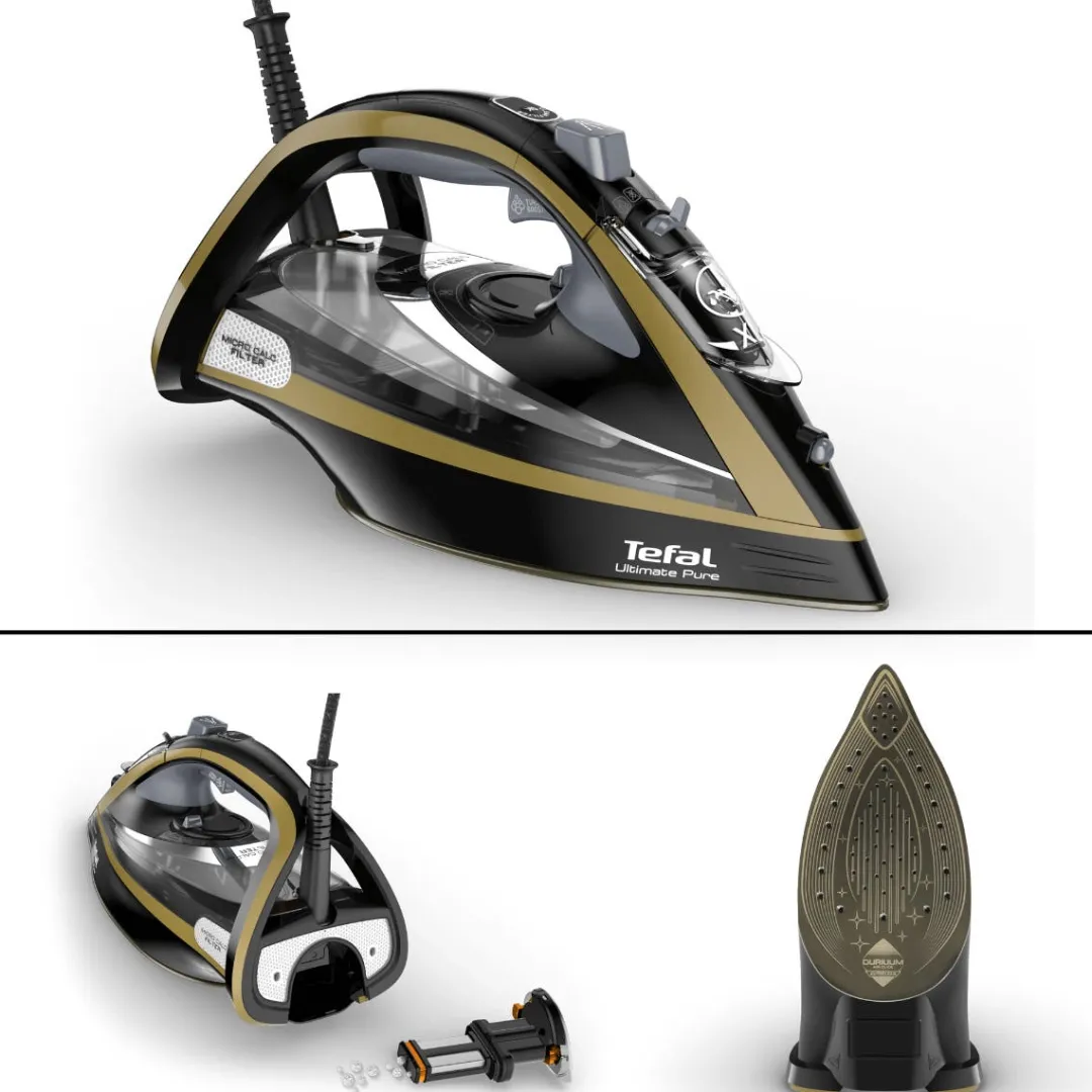Żelazko parowe, Tefal Ultimate Pure, mocne, automatyczne wyłączanie, ochrona ubrań