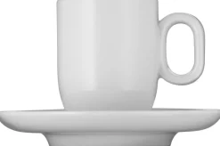 Filiżanki do kawy WMF Barista ze spodkiem 2 szt. porcelana białe 60ml