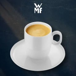 Filiżanki do kawy WMF Barista ze spodkiem 2 szt. porcelana