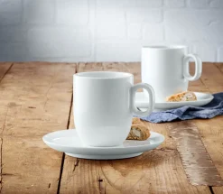 Filiżanki do kawy WMF Barista ze spodkiem 2 szt. porcelana