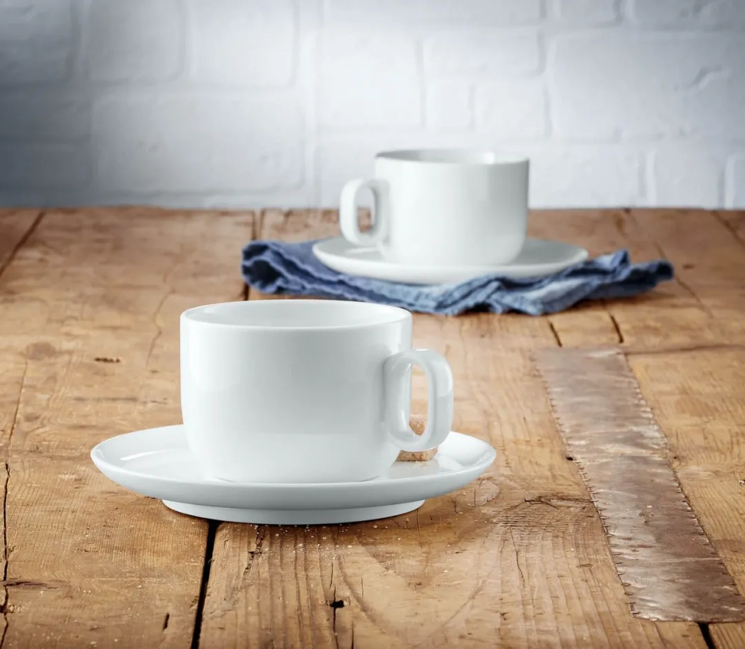 Filiżanki do kawy WMF Barista ze spodkiem 2 szt. porcelana 160 ml