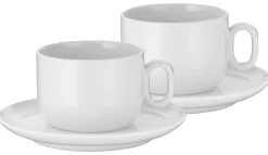 Filiżanki do kawy WMF Barista ze spodkiem 2 szt. porcelana 160 ml