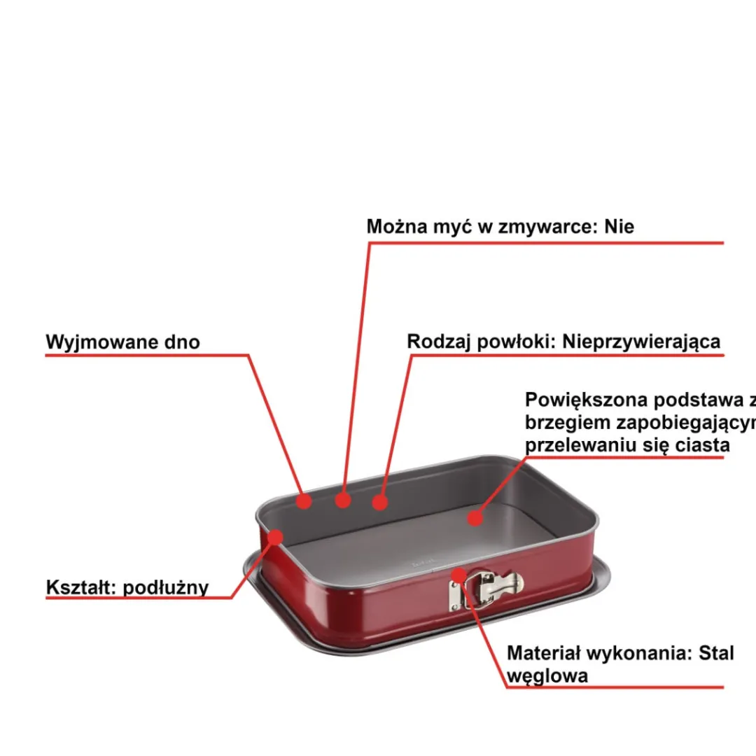 Forma do ciasta prostokątna TEFAL DELIBAKE 36x24cm