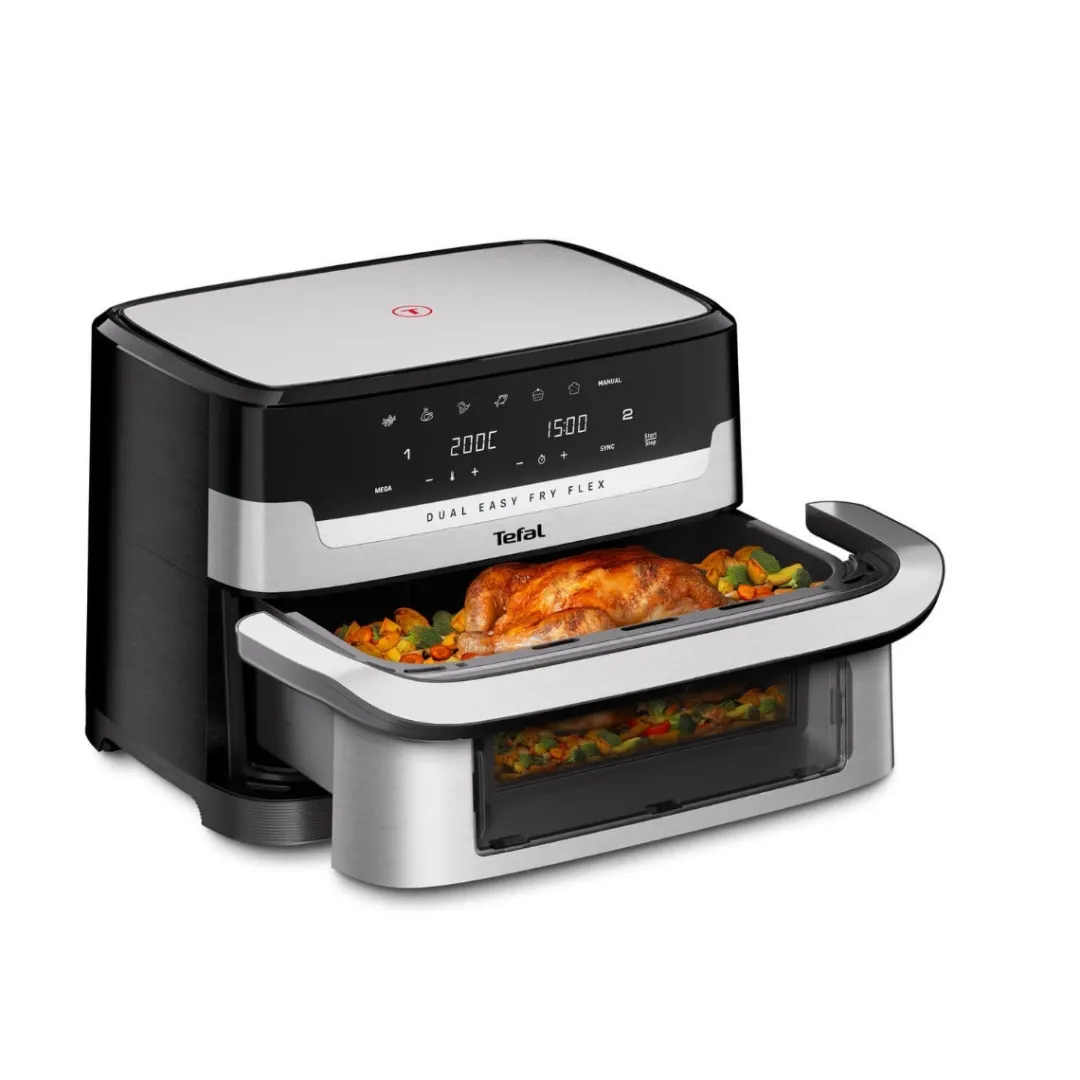 Frytkownica beztłuszczowa Dual Easy Fry Flex EY922D, pojemność 9 l, Air Fryer