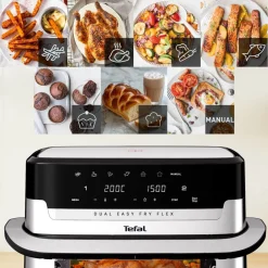 Frytkownica beztłuszczowa Dual Easy Fry Flex EY922D, pojemność 9 l, Air Fryer