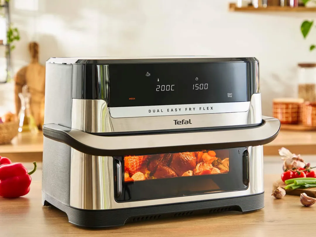 Frytkownica beztłuszczowa Dual Easy Fry Flex EY922D, pojemność 9 l, Air Fryer