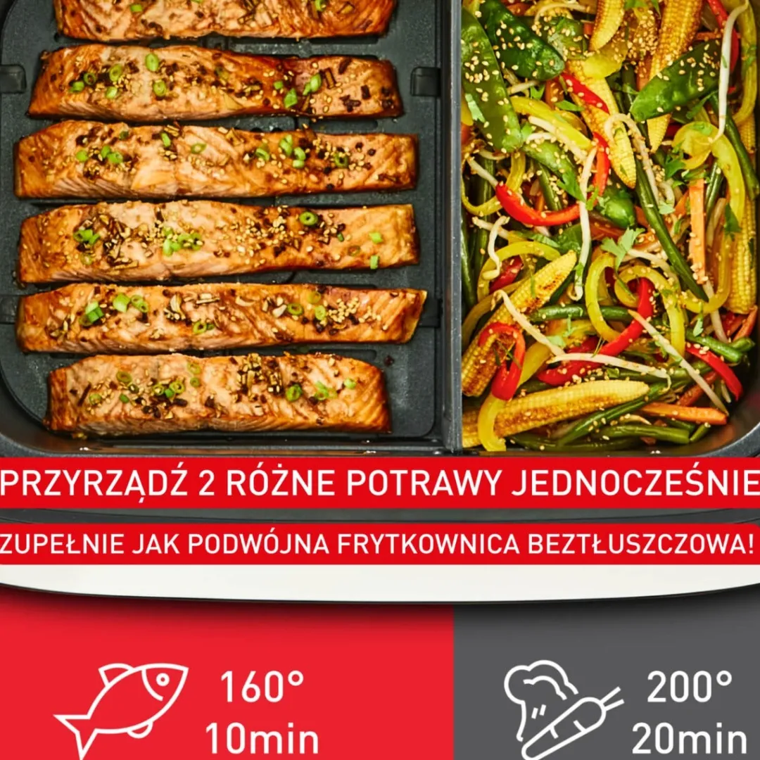 Frytkownica beztłuszczowa Dual Easy Fry Flex EY9228E, pojemność 9 l, Air Fryer