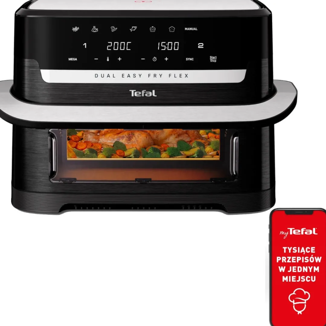 Frytkownica beztłuszczowa Dual Easy Fry Flex EY9228E, pojemność 9 l, Air Fryer