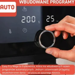 Frytkownica beztłuszczowa, Tefal Easy Fry Mega EY855D, pojemność 7,5 l, kompaktowy rozmiar, Air Fryer