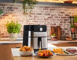 Frytkownica beztłuszczowa, Tefal Easy Fry&Grill EY501D, pojemność 4,6 l, funkcja grilla, Air Fryer