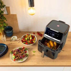 Frytkownica beztłuszczowa, TEFAL Easy Fry Silence EY846H, cicha, pojemność 7 l, Air Fryer