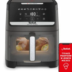 Frytkownica beztłuszczowa, TEFAL Easy Fry Silence EY846H, cicha, pojemność 7 l, Air Fryer