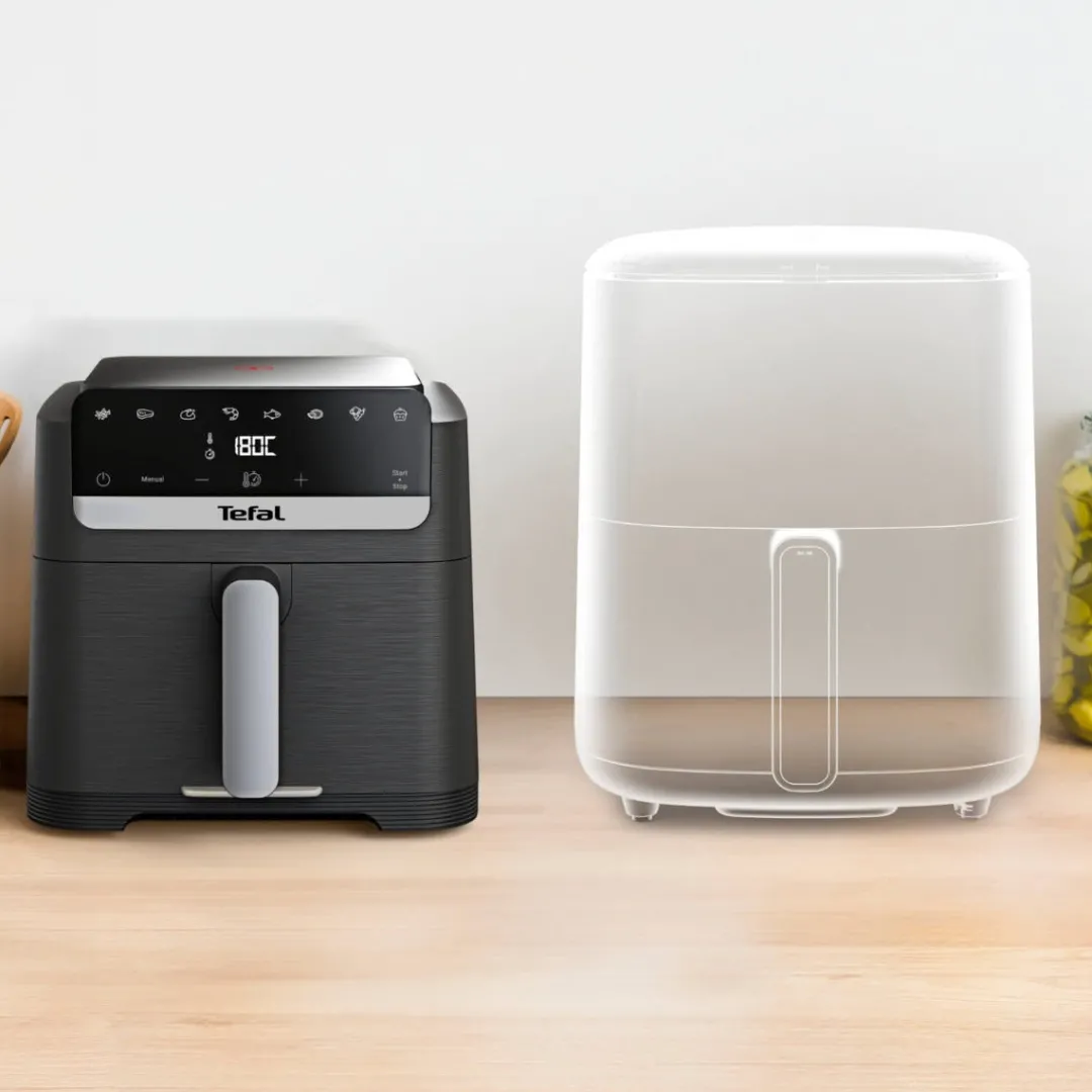 Frytkownica beztłuszczowa, Tefal Easy Fry Mega EY866H, pojemność 7,5 l, panel dotykowy, Air Fryer