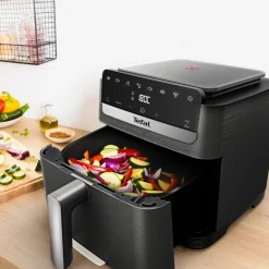 Frytkownica beztłuszczowa, Tefal Easy Fry Mega EY866H, pojemność 7,5 l, panel dotykowy, Air Fryer