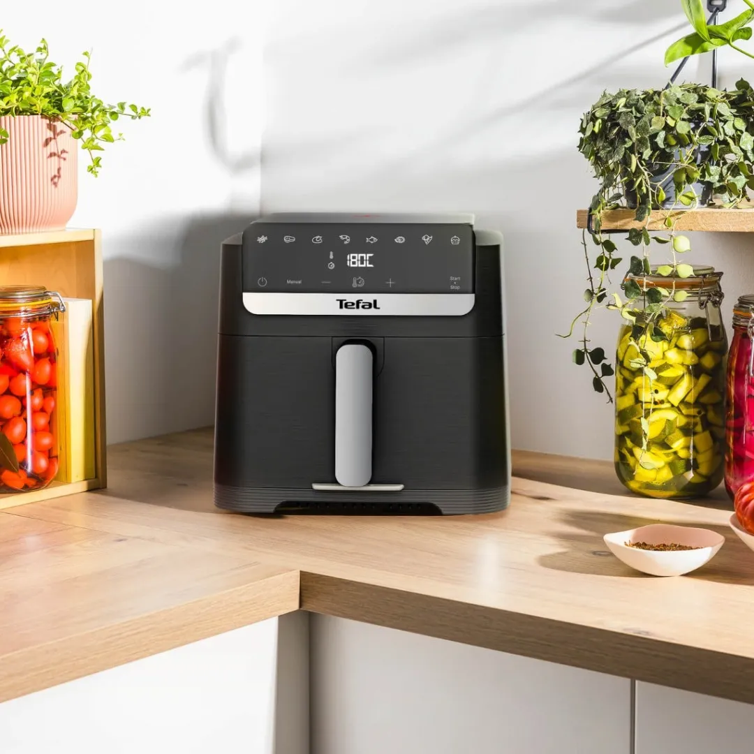 Frytkownica beztłuszczowa, Tefal Easy Fry Mega EY866H, pojemność 7,5 l, panel dotykowy, Air Fryer
