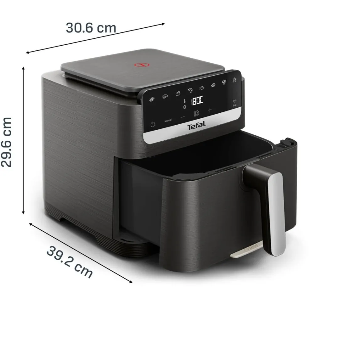 Frytkownica beztłuszczowa, Tefal Easy Fry Mega EY866H, pojemność 7,5 l, panel dotykowy, Air Fryer