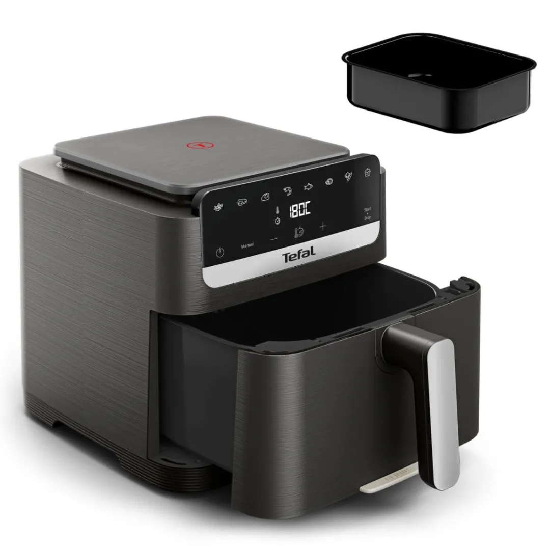 Frytkownica beztłuszczowa, Tefal Easy Fry Mega EY866H, pojemność 7,5 l, panel dotykowy, Air Fryer