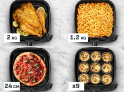 Frytkownica beztłuszczowa, Tefal Easy Fry Mega EY8618E0, pojemność 7,5 l, panel dotykowy, Air Fryer
