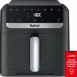 Frytkownica beztłuszczowa, Tefal Easy Fry Mega EY8618E0, pojemność 7,5 l, panel dotykowy, Air Fryer