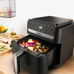 Frytkownica beztłuszczowa, Tefal Easy Fry Mega EY8618E0, pojemność 7,5 l, panel dotykowy, Air Fryer