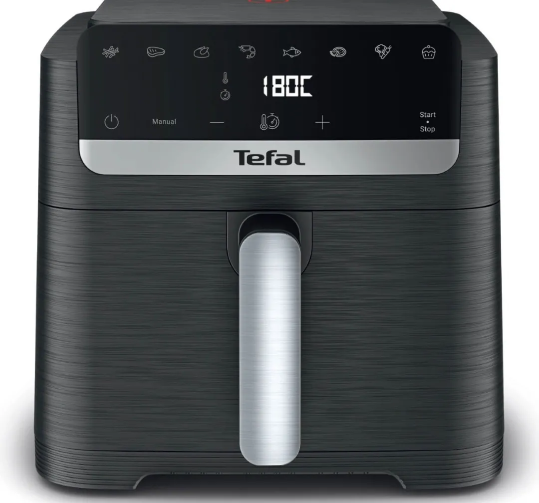 Frytkownica beztłuszczowa, Tefal Easy Fry Mega EY8618E0, pojemność 7,5 l, panel dotykowy, Air Fryer