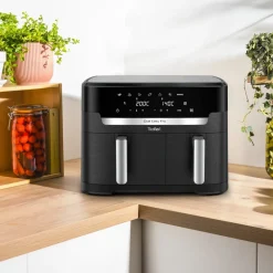 Frytkownica beztłuszczowa, Tefal Dual Easy EY9428E, dwukomorowa, duża, 11l, Air Fryer