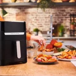 Frytkownica beztłuszczowa, Tefal Easy Fry&Grill EY5058, pojemność 4,2 l, funkcja grilla, Air Fryer