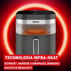 Frytkownica beztłuszczowa, Tefal Infrared EY832HE0, 7 L, technologia podczerwieni, Air Fryer
