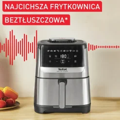 Frytkownica beztłuszczowa, Tefal Easy Fry Silence EY552D, cicha, pojemność 5 l, Air Fryer