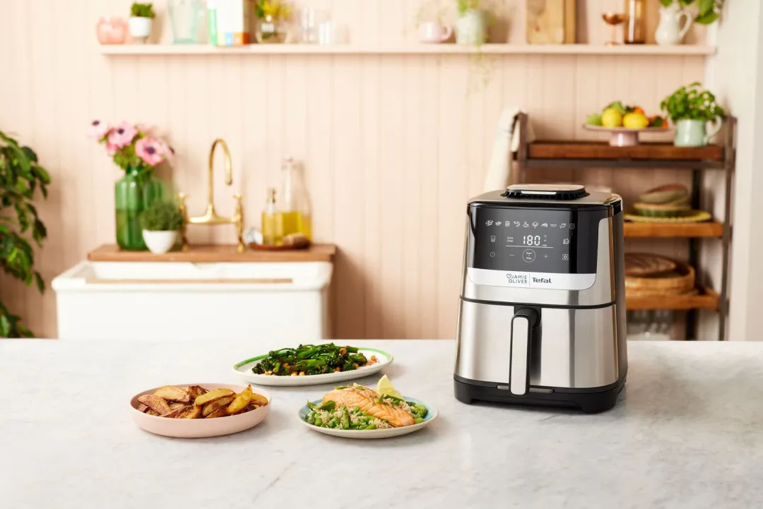 Frytkownica beztłuszczowa, Tefal Easy Fry Silence EY552D, cicha, pojemność 5 l, Air Fryer