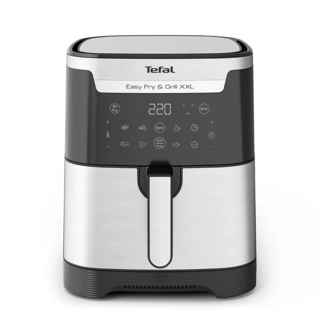 Frytkownica beztłuszczowa, Tefal Easy Fry&Grill XXL EY801D, pojemność 6,5 l, funkcja grilla, Air Fryer
