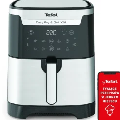 Frytkownica beztłuszczowa, Tefal Easy Fry&Grill XXL EY801D, pojemność 6,5 l, funkcja grilla, Air Fryer