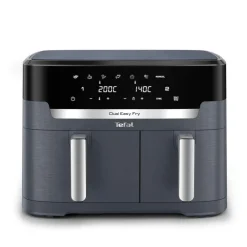 Frytkownica beztłuszczowa, Tefal Dual Easy EY942BE0, dwukomorowa, duża, 11l, Air Fryer