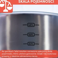 Garnek, TEFAL INTUITION, 2,9L, 20 cm, pokrywka